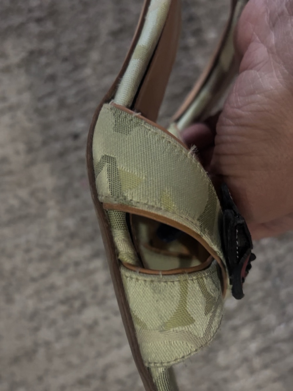 Coach Green Signature Canvas Satchel with Tan Trim and Red Ladybug Accents - Picture 9 of 12